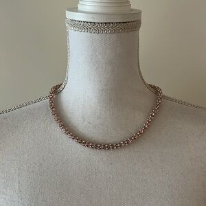 Anne Klein Short Necklace & Bracelet Set, Gold-tone